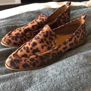 Cheetah print loafers